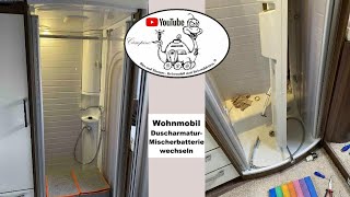 Wohnmobil Duscharmatur nach Frostschaden auswechseln [upl. by Yelkreb945]