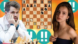 Genius Magnus Carlsen vs Anna Cramling 107 [upl. by Im]