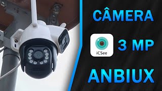 Câmera IP Com 2 Sensores de 3MP ANBIUX  iCSee ONVIF A27B [upl. by Atnuhs]