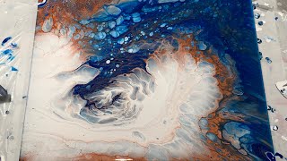 187 Full Tutorial  DecoArt Satin Enamel Cloud Effect  Fluid Acrylics Paint Pouring  Flow Art [upl. by Willabella]