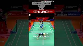 FajarRian INA VS Takuro HokiYugo Kobayashi JPN badminton [upl. by Darcia]