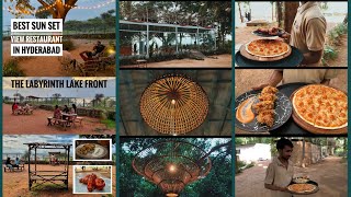 Hyderabads Best SUN SET view restaurant  The Labyrinth Lake Front  Gandipet Tasty Food Hyderabad [upl. by Bunde534]