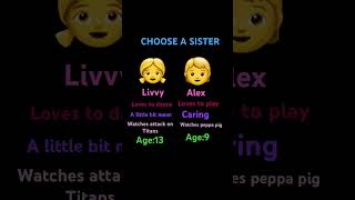 CHOOSE A SISTER edits edit music [upl. by Biagio]