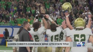 Jackson Lumen Christi battles adversity to capture 12th state title [upl. by Atteroc41]