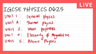 IGCSE Physics 0625  Complete Syllabus Walkthrough Part 1 [upl. by Jeaz]