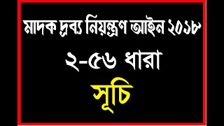 মাদকদ্রব্য নিয়ন্ত্রণ আইন ২ ধারা হতে ৫৬ ধারা সূচি। মাদকদ্রব্য নিয়ন্ত্রণ আইন ২০১৮ [upl. by Hueston]