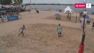 ¡Puntazo en el partido de Beach Vóley entre Mendoza y Corrientes JuegosPlaya2018 [upl. by Gardell]