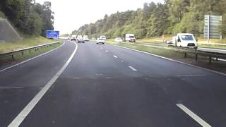 A1M Crash near Durham Dash Cam [upl. by Ellehsad670]