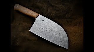 Making Almazan damascus kitchen knifefabrication couteau de cuisine dAlmazan en damas [upl. by Barfuss]