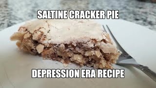 Saltine Soda Cracker Pie  Depression Era Recipe [upl. by Aelegna]