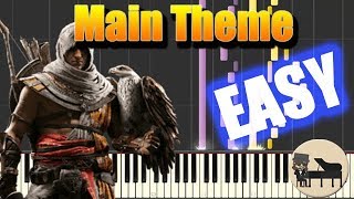 Assassins Creed Origins  Main Theme Piano Tutorial Synthesia HD Cover [upl. by Campman]