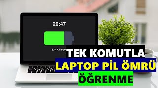 Laptop Batarya Sağlığı Ölçme  Pil Yüzde Kaç Ömrü Kaldı Ölçme  Tek Komutla [upl. by Enilrem61]