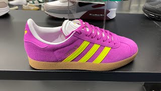 Adidas Gazelle Purple BurstSolar YellowOff White  Style Code JI1373 [upl. by Blalock]