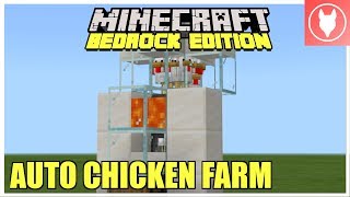 Minecraft Bedrock  The Smallest Automatic Chicken Farm Tutorial Xbox MCPE Windows 10 Switch [upl. by Deegan]