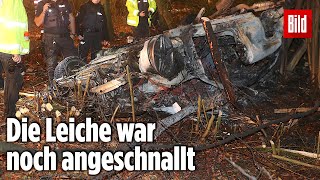 HorrorUnfall Fahrer verbrennt im Mercedes [upl. by Aia]