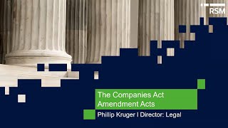 Unpacking the Companies Act Amendment Bill [upl. by Childs516]