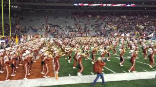 Texas Longhorn Band pregame entrance into DKR Nov 26 2015 Texas Tech vs Texas [upl. by Yatnod]