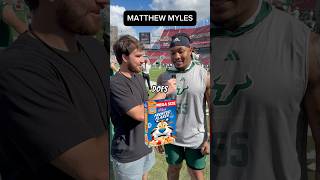 USF football players tell us their favorite cereal espn collegefootball usf usffootball [upl. by Aikimat]