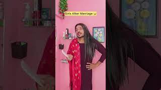 Girls Before marriage After marriage 🤣 comedy shorts [upl. by Aeuhsoj]