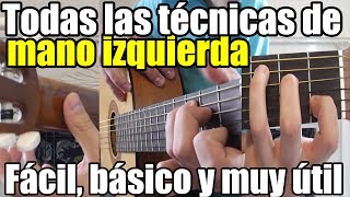 Clases de guitarra para principiantes 6 Como tocar con la mano izquierda Fácil y básico [upl. by Ayek]