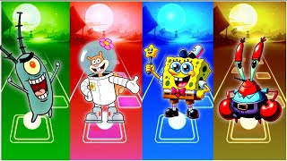 Plankton 🆚 Sandy Cheeks 🆚 SpongeBob 🆚 Mr Krabs  Tiles Hop [upl. by Pascoe]