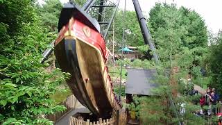 Black Buccaneer Pirate Ship Ride At Chessington World Of Adventure [upl. by Roban940]