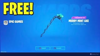 How to GET MINTY AXE PICKAXE for FREE Free Merry Mint Axe in Fortnite Season 3 [upl. by Foushee]