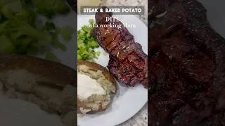 DITL OF A WORKING MOM  STEAK amp BAKED POTATO 🥩🥔 momtok ditl workingmomlife dinner momlife [upl. by Ilenay292]