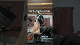 Hard set of hamstrings motivation bodybuilding gymworkout legworkout hardwork [upl. by Shields493]