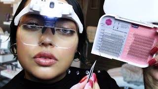 ASMR Eyelash Extension Sleepy Time Salon Personal Attention [upl. by Leina749]