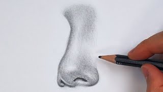 How to Draw a ¾ Nose  EASY [upl. by Hentrich441]