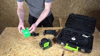 Imex LX3DG Green Beam Cross Line Laser Level 360 Degree Multi Line Laser [upl. by Akenot846]