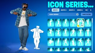 ALL FORTNITE ICON SERIES DANCES amp EMOTES [upl. by Siraj]