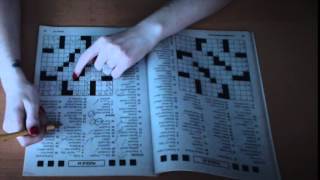 Binaural ASMR Cozy Crossword with Paper and Pencil Sounds Louder Version [upl. by Mame]