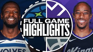 TIMBERWOLVES at KINGS  FULL GAME HIGHLIGHTS  October 24 2024 [upl. by Nichola]