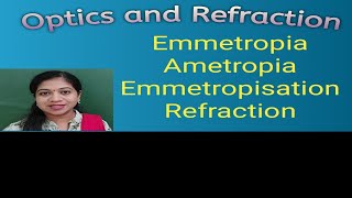 Optics and Refraction  EmmetropiaAmetropia Emmetropisation Reflection amp Refraction [upl. by Astiram]