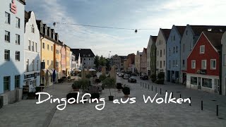 Dingolfing von oben Dingolfing aus Wolken 4k 🇩🇪 Drohnenfliegen über Dingolfing [upl. by Noivax768]