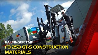 PALFINGER Truck Mounted Forklift  F3 253 GTS Construction Materials English [upl. by Annuaerb]