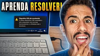 DISPOSITIVO USB NÃO RECONHECIDO no PC ou NOTEBOOK APRENDA RESOLVER em 2024 [upl. by Mancino]