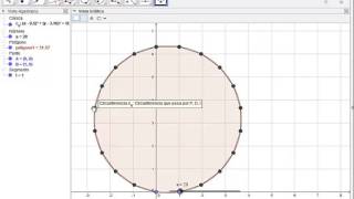 Aproximación de una circunferencia a un polígono regular de n lados [upl. by Sydel]
