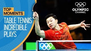 Top Crazy Table Tennis Rallies at the Olympics  Top Moments [upl. by Teleya]