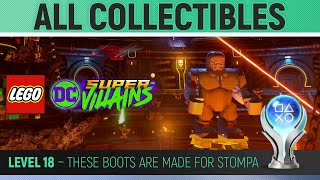 LEGO DC SuperVillains  Level 18  These Boots Are Made For Stompa 🏆 100 All Collectibles Guide [upl. by Tenom759]