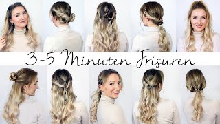 3 MINUTEN FRISUREN  unkompliziert und schnell 10 Frisuren für den Alltag  TheBeauty2go [upl. by Earas146]