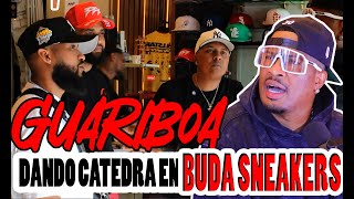 GUARIBOA  DANDO CATEDRA DE FLOW EN BUDA SNEAKERS [upl. by Slohcin]