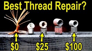 Best Damaged Thread Repair Let’s Settle This Heli Coil TIMESERT EZ LOK JB Weld HHIP Loctite [upl. by Adyl]