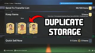 EA FC 25 How Does Duplicate Storage Work [upl. by Irma483]