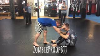 Sneaky Open Guard Hop Pass To Guillotine  ZombieProofBJJ NoGi [upl. by Aihsenrad215]