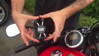 RAM Mount XGrip Tough Claw Motorcycle Phone Mount [upl. by Nyvlem759]