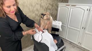 bettylazcano eta en VIVO haciendo un CORTE EN CABELLO DECOLORADO [upl. by Lyudmila733]