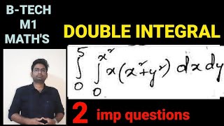 BTECHM1DOUBLE INTEGRALDOUBLE INTEGRATIONSEXAM IMP QUESTION btech btechmaths doubleintegrals [upl. by Racklin]